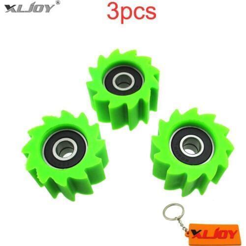 XLJOY 3x 8mm Chain Roller Tensioner Pulley Wheel Guide For Kawasaki KX450F KX250F 2006-2016