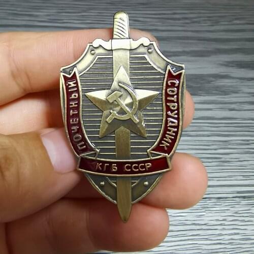 Russia USSR Badge Lapel Pins Metal Badge Medal Souvenir Collection KGB CCCP Worker Honor