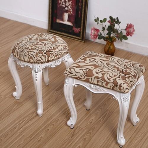 1Pcs Stool Chair Covers European Round Square Dressing Stool Chair Case Slipcover Spandex Stretch Elastic Make Up Seat Covers