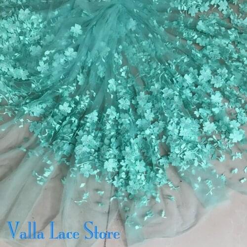 1yard/ lot length 130cm width violet blue rose red embroidered Fabric for wedding dress decoration high quality