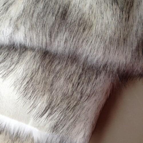 10yards/lot Black with white imitation fur / fake fur / imitation fox fur / Leather grass hairy fabric/ for clothing, hats