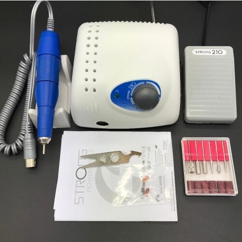 2018 New Arrival Strong 210 90 204 102L Nail Drills Brushless Machine Manicure Pedicure Electric File Bits Nails Art Equipment