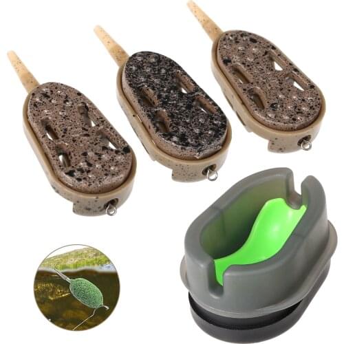 3pcs Fishing Feeder Mould Quick Release Moulds Carp Fishing Bait Holder Tool Fishing Accessories
