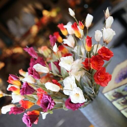 7 Heads Artificial Ballon Flowers Long Branches Autumn Retro Craft Gifts for DIY Living Room Home Garden Wedding Decoration 79cm