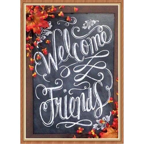 New 5D DIY Diamond Painting Diamond Embroidery Chalkboard Drawing Pattern Embroidery Cross Stitch Full Diamond Decorative