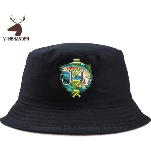 2021 hot sale rainbow trout Baseball cap New desgin Fish Fisherman hat Outdoor Fashion casual Bucket hat youth all-match sun hat