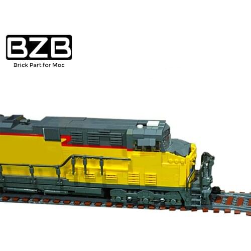 BZB MOC City Electric Train High-tech ES44AC Train Track Building Block Model Kids Toys DIY Brick Parts Brithday Best Gifts