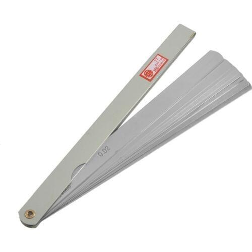 HLZS-200mm Long 17 Leaves 0.02mm-1.0mm Gap Thick Measure Feeler Gauge Gage