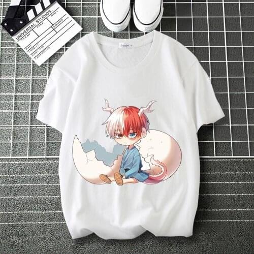 My Hero Academia Deku LOGO Printed Cool T-Shirt Round Collar Short Sleeve Modal Shirt Tee