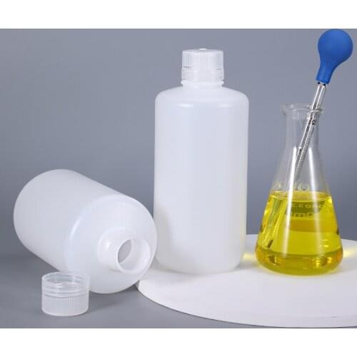 1PCS of 1000ML Round Plastic Bottle with Lid High Quality HDPE Material Refillable Packing Containers