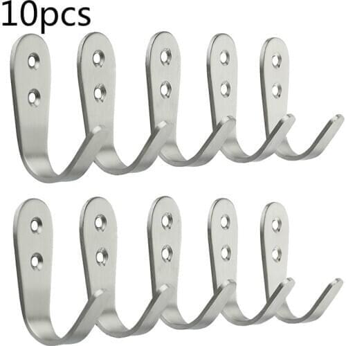 10pcs/set Morden Wall Hook Coat Bag Hat Hanger Robe Hooks Wall Hanging Hooks Home Kitchen Wall Door Holder bathroom hanger