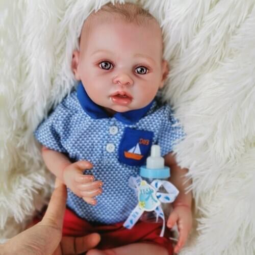 OtardDolls Bebe Reborn Doll Exquisite 18" full Silicone reborn baby Dolls lifelike toddler boy girl doll can bathe toys gift