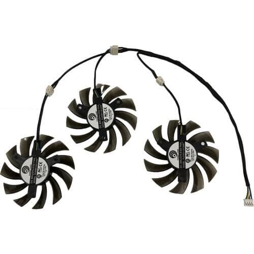 3PCS/Set 4Pin PLD08010S12HH 75MM R9 380X Cooler Fan For Gigabyte GTX670 GTX680 GTX760 Ti G1 GTX 770/780Ti Graphics Card Replace