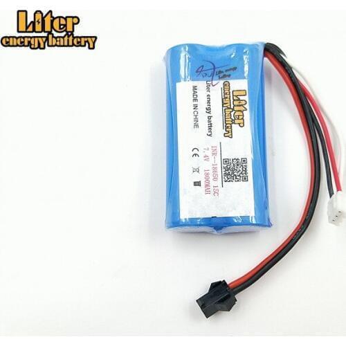 18650 Li-ion Battery 1800mAh 7.4v 1 2 3 pcs Lipo battery For Udi U12A Syma S033g Q1 Tianke H100 15C SM Plug
