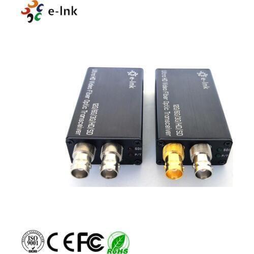 Mini 12G-SDI Fiber Extender with Tally Single Mode 20km