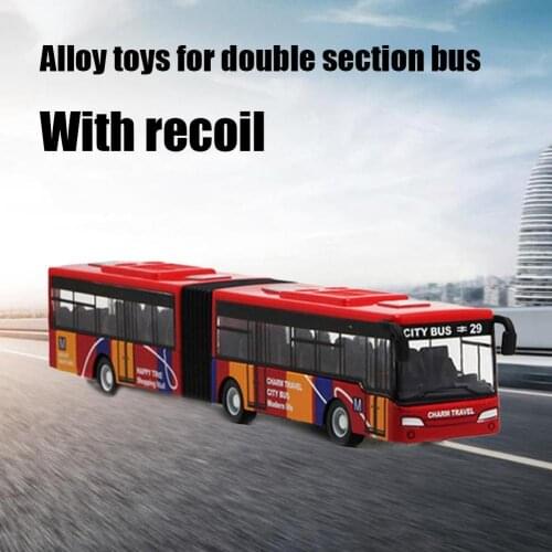 1:64 Scale City Bus Alloy Diecast Model Vehicles Toys Toy Model Gift For Children Alloy Bus Desk Collection Indoor Interest K7P9