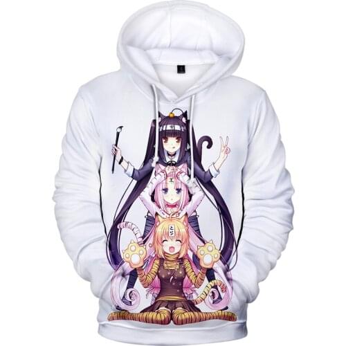 New NEKOPARA Games Hoodie 3D Cartoon Hoodies Sweatshirts Men/women Casual Hip Hop Hoodie 3D Anime Pullovers Childre Kids Clothes