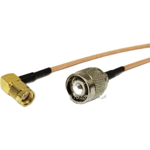 New Modem Coaxial Cable RP-SMA Male Plug Right Angle To TNC Male Plug Connector RG316 Cable 15CM 6inch Adapter RF Pigtail