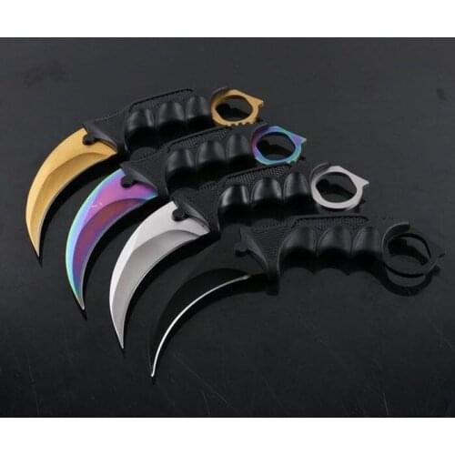 Colst Tiger Claw Karambit Knife 5CR15MOV Blade ABS+glass Fiber Handle Tactical Pocket Fixed Blade EDC Survival Tool Knives