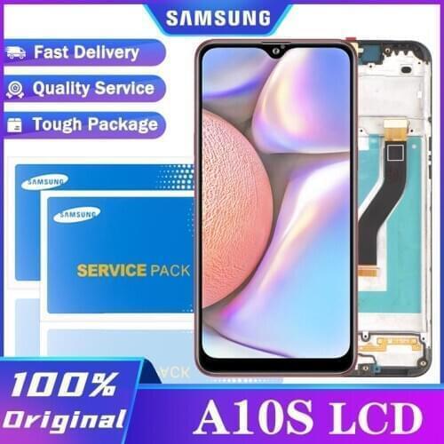 Original 6.2" Display with frame for Samsung Galaxy A10s A107/DS A107F A107F LCD Screen Digitizer Assembly service PACK