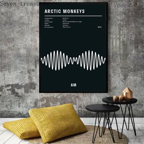 Black Arctic Monkeys AM Posters and Prints Album Music TypographyWall Art Pictures Canvas Painting For Room Home Decor Poster