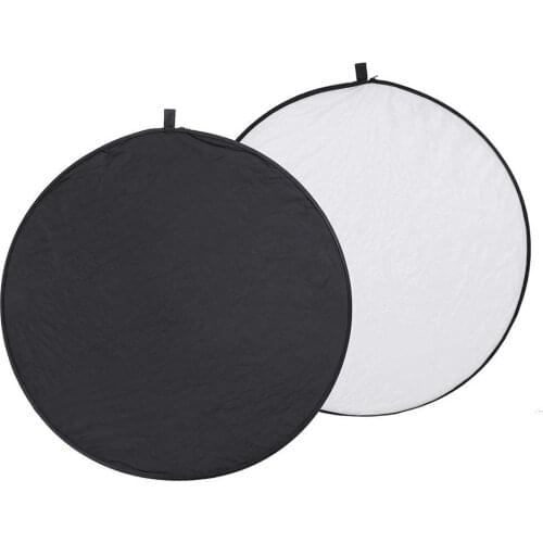 5 in 1 110cm Portable Round Silvery Black White Reflector for Camera Photo Studio Retrato Collapsible Photography Accessories