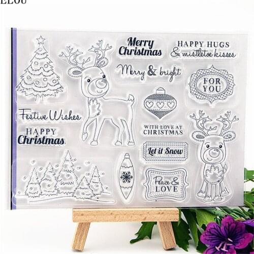 Deer Of The Forest Transparent Silicone Rubber Clear Stamps Cartoon For Scrapbooking/DIY Easter Wedding Album