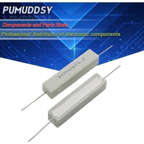 10PCS 10W Cement resistance resistor 1 2 5 8 10 15 20 25 100 ohm 1R 2R 5R 8R 10R 15R 20R 25R 100R 1k 2k 10k