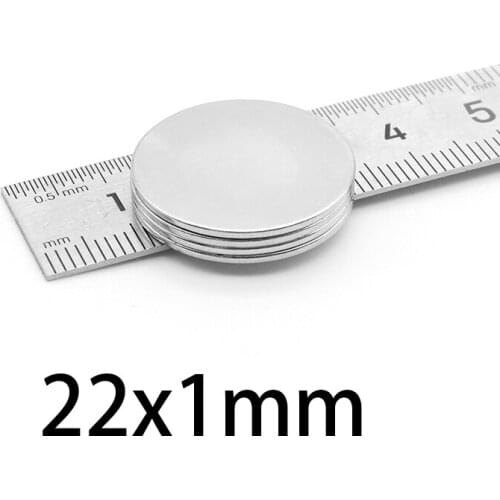 10-150pcs 22x1mm Strong Cylinder Rare Earth Magnet 22mmx1mm Fridge Round Neodymium Magnets 22*1mm N35 Magnetic 22*1