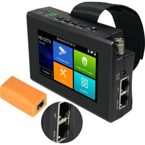 CCTV Tester IPC-1800ADH Plus Full 6K IP Analog CVI TVI AHD Camera RJ45 TDR Cable POE RJ45 Cable TDR IPC Tester