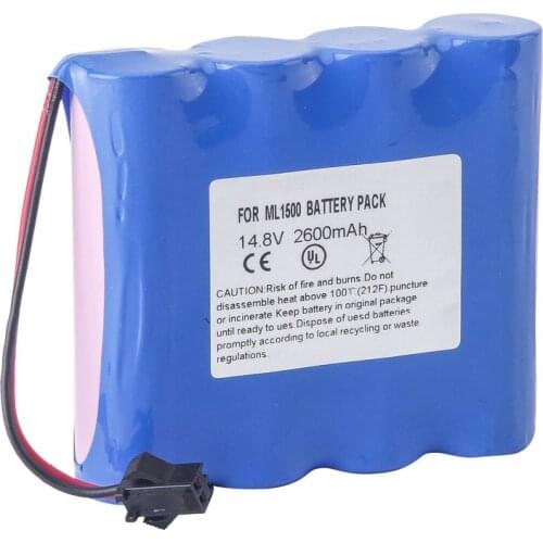 Tops 2600mAH News Electrocardiogram machine battery for ML1500 ML1100 LPO155-14.8V-2.2AH FY-18650LP01555