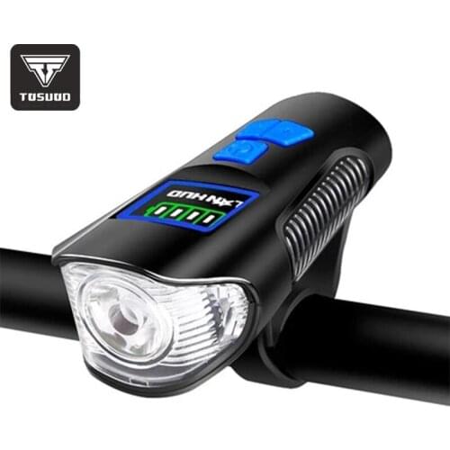 TOSUOD Bicycle lights night riding USB charging glare T6 flashlight bicycle horn riding equipment headlights bike light
