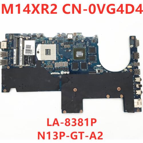 High quality M14XR2 M14X R2 CN-0VG4D4 0VG4D4 VG4D4 LA-8381P laptop motherboar DDR3 N13P-GT-A2 SLJ8C 100% fully tested