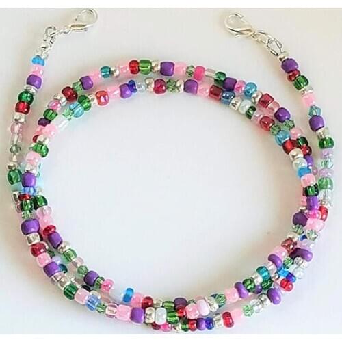 Colorful Seed Beads Eyeglass Chains Street Stylish Brillenketten Girl Fashion Sunglasses Chain Eyewears Cord Holder