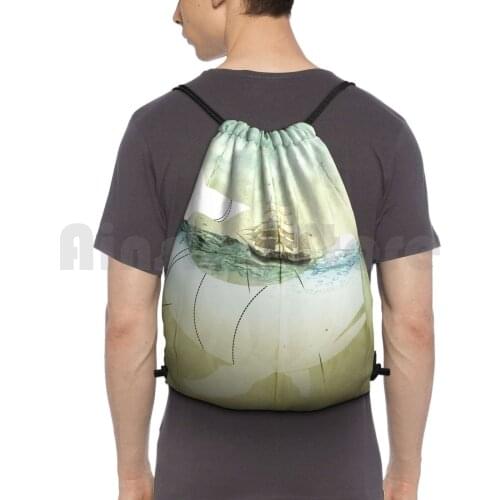 Dick , The Backpack Drawstring Bags Gym Bag Waterproof Harpoon Chains Spanish Boat Galleon Sailing Ship Tall Ship Whale