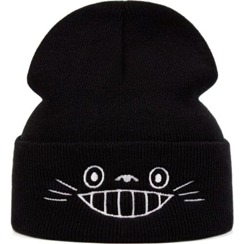 Totoro Winter Knit Hat 100% Cotton Cartoons Warm ski Beanie Knitted Hat Skullies Beanie Unisex fashion outdoor Casual Caps