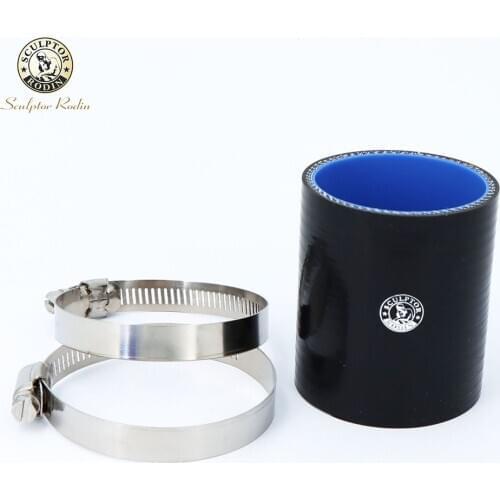 0 degree Straight Silicone Hose/Tube + clamp 51 57 63 70 76MM Rubber Joiner Tube for Intercooler Cold air intake Pipe