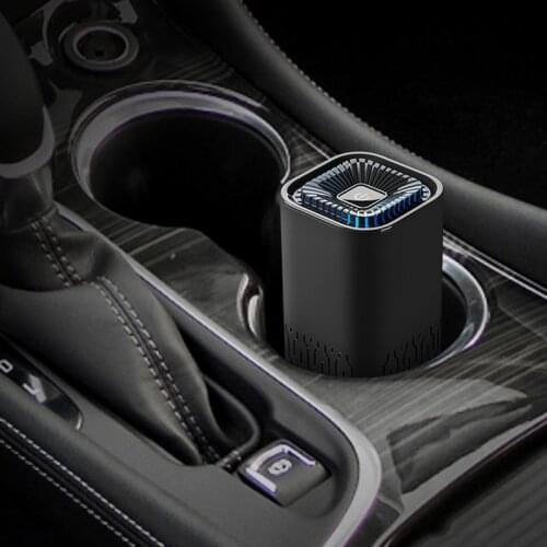 1PCS Car Air Purifier True HEPA Filters Purifiers Filtration with Night Light Air Cleaner Car Mini Negative Ion Air Purifier
