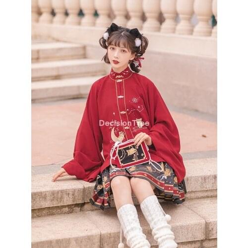 2021 ancient chinese costume women stage performance outfit hanfu costume satin chinese traditional printed folk dance clothes