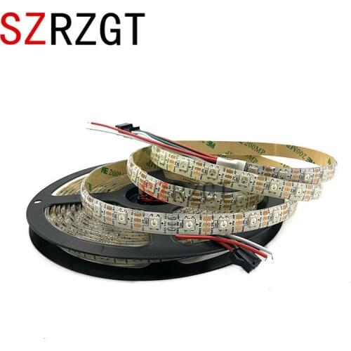 5m WS2812B 60 pixels/leds/m Smart led pixel strip,White PCB,WS2812 IC,waterproof IP65 DC5V