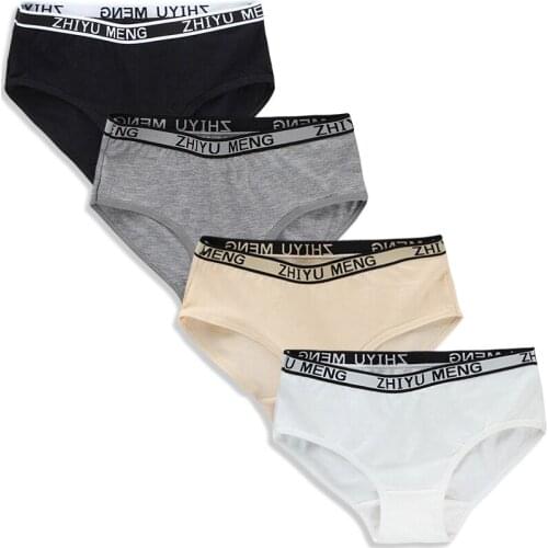 6pc/Lot Girls Cotton Colorful Briefs Panties Letter Teens Teenage Underwear Puberty 8-16Y