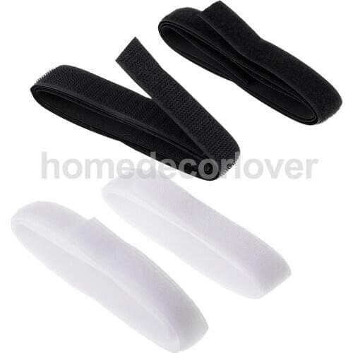 80cm 2Pcs Sewing Hook and Loop straps for clothing Black or White fastening tape not self adhesive