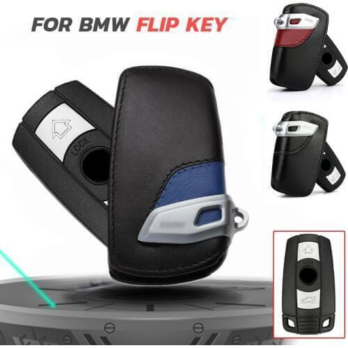 Car Key Case Genuine Leather For Bmw E90 E30 E60 E34 E36 E38 E39 E46 118 220 M235 320 328 428 435 528 X1 X3 Key Holder Bag Cover