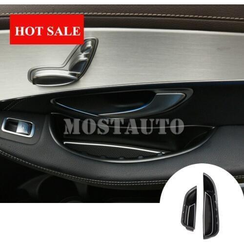 For Benz C Class W205 S205 Interior Front Door Storage Box Holder 2014-2018 2pcs Car Accessories Interior Car Decor Car Trim