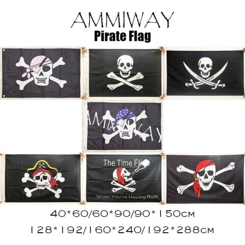 AMMIWAY Jack Rackham Pirate Laurent Drapeau Clipart Bone Edward England Skull Headband Crossbones Pirates Flags and Banners