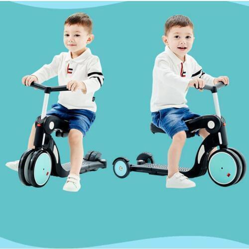 Multifunctional Baby Walker 5 in 1 Kids Child Scooter Car Childrens Balance Bike For 18 Month-6 Years Old Baby Tricycle