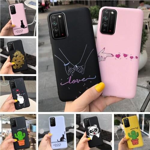Honor X10 5G Case 6.63" For Huawei Honor X10 Candy Matte Bumper Silicone TPU Soft Phone Cover For Huawei Honor X10 X 10 10X Case