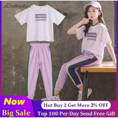 Toddler Girls Sets 2021 Girls Summer Clothes Design Sequins Fashion Pants Outfit Kids Tracksuit Suit Children Teenage Clothing