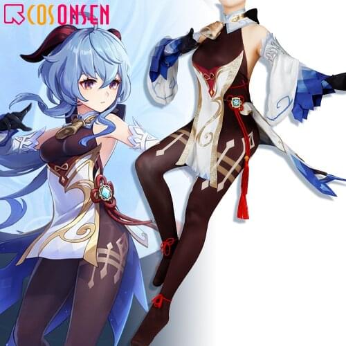 Genshin Impact Ganyu Cosplay Costume Sweet Rain Fancy Outfit Adult Halloween Full Set COSPLAYONSEN