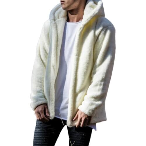 Jackets Casual Men Winter Long Sleeve Pockets Fleece Warm Hooded Loose Plus Size Coat